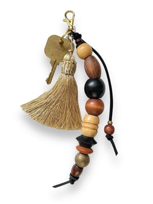 Image of BEAD & TASSEL BAG CHARM #4