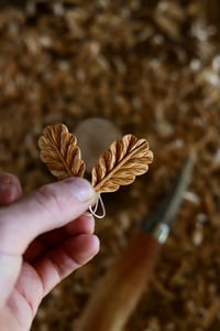 Image 4 of • Oak leaf Earrings •