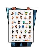 Image of 8bit Heroes Poster