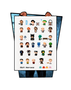 Image of 8bit Heroes Poster