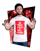 Image of KEEP CALM & KILL ZOMBIES Tee