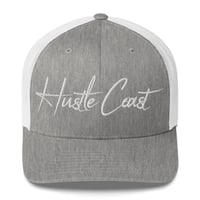 Image 4 of Hustle Coast Embroidered Trucker Cap with mesh back