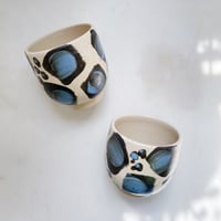 Image 1 of thrown Leopard cup - babyblue