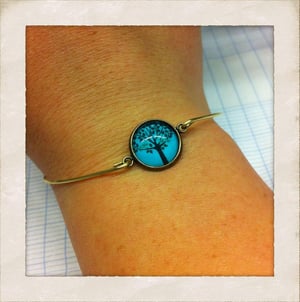 Image of Bracelet fin illustration fleur Japon