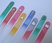 Image of Coloured Silver Charm Glass Nail File