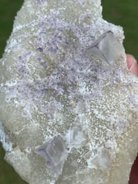 Image 14 of QR Code Fluorite On Druzy Quartz Matrix Specimen| Guizhou China #3065