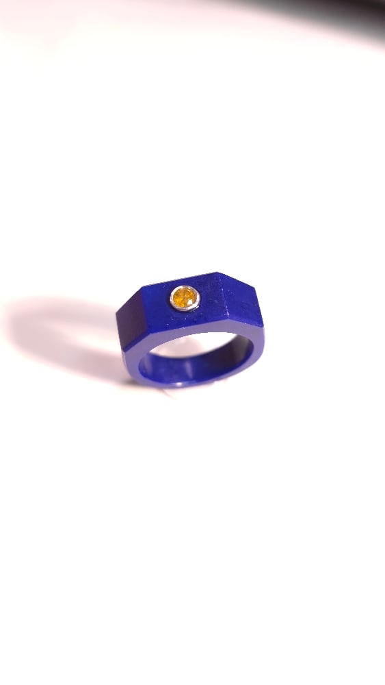 Image of Midnight Lapis Diamond Ring