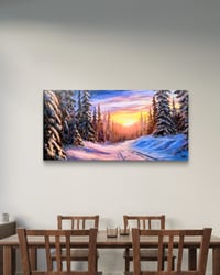 Image 2 of <h2>The Afterglow </h2> <br />Original Artwork <br />20 x 40 <br />Oil on Canvas