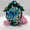 Blue Fairy Stained Glass Candle Holder