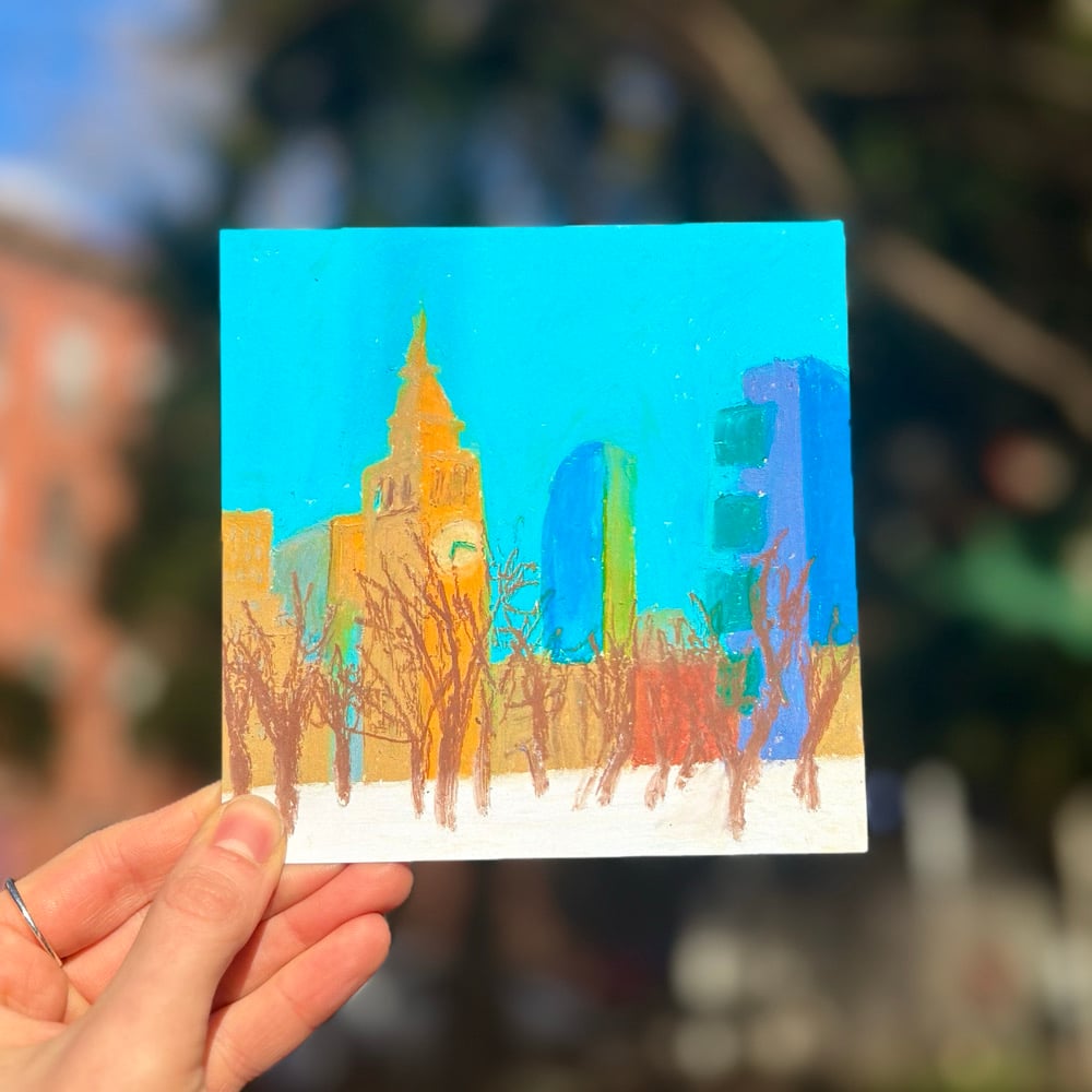 Image of nyc madison square park 5x5 mini art print