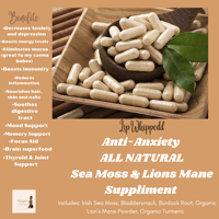 Image 2 of All Natural Sea Moss & Lions Mane Anti Anxiety Supplement 