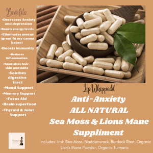 Image of All Natural Sea Moss & Lions Mane Anti Anxiety Supplement