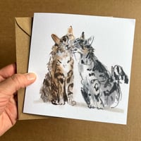 Image 4 of Cat Nuzzles - Set Of 4 Luxury Greetings Cards