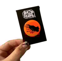 Image 2 of Eat The Rich Neon Badge |Green|Pink|Orange|Yellow