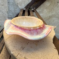 Image 2 of Pink & White Flutter Dish