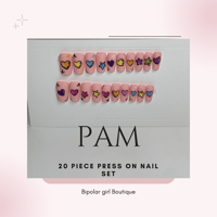 Medium Square Press On Nail Set Pam