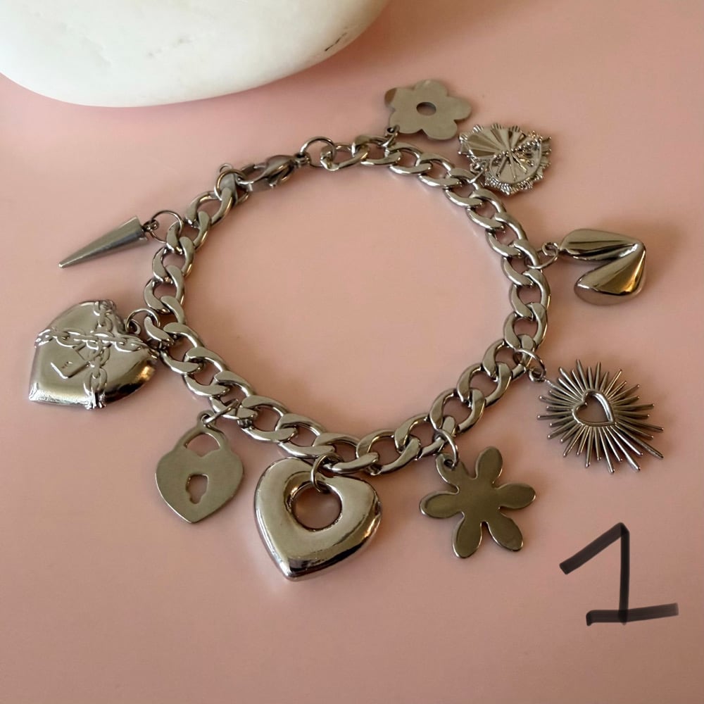 Image of Chunky Big Charm Bracelets - one of a kind