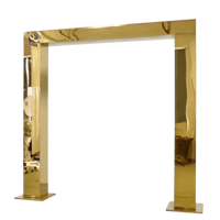 Image 3 of Shiny Gold mirror  wedding arch backdrop stand for wedding 8 ft tall  x 8ft  two available 