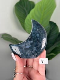 Image 5 of MOSS AGATE SELF STANDING MOONS