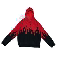Image 2 of (L) Nike Hoodie Flame Red Black Series “Abar” 562