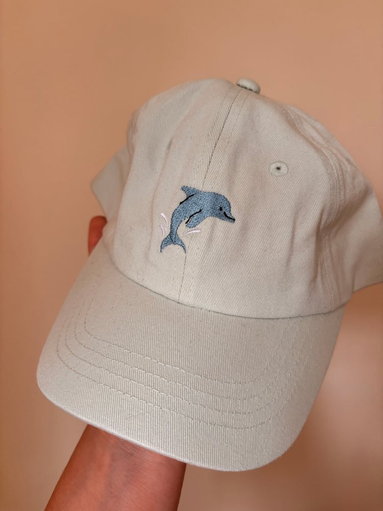 Image of Mint chino cap - doodle 1