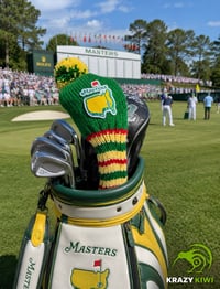 Image 1 of The Masters PGA custom Golf Club Cover hand knit logo fan  gift