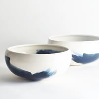 Image 1 of indigo serving bowl