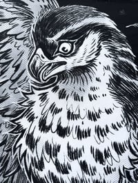 Image 3 of Sorrows of the Earth - Hawk Tapestry