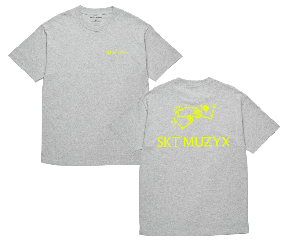Image of Adventure tee (Grey / Safety yellow) 