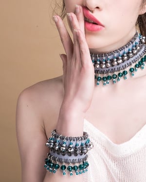 Image of Double beaded crystal cuff