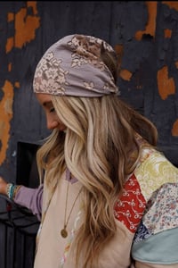 Image 1 of Sarah Floral Lace Headscarf