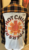 Vintage Gold/Black/Red Flannel Shirt Red Hot Chili Peppers