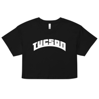 Image 1 of Tucson Lowrider White Font Women’s crop top