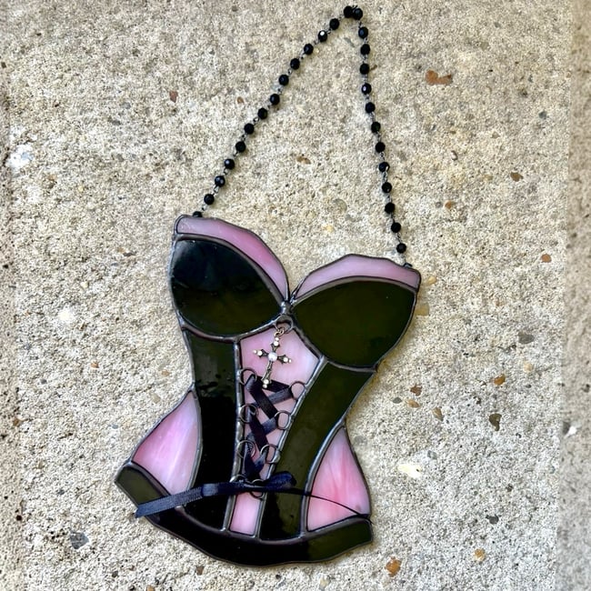 Y2K Corset Black/Pink