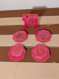 Image 1 of Hexigon Epoxy Coaster Set