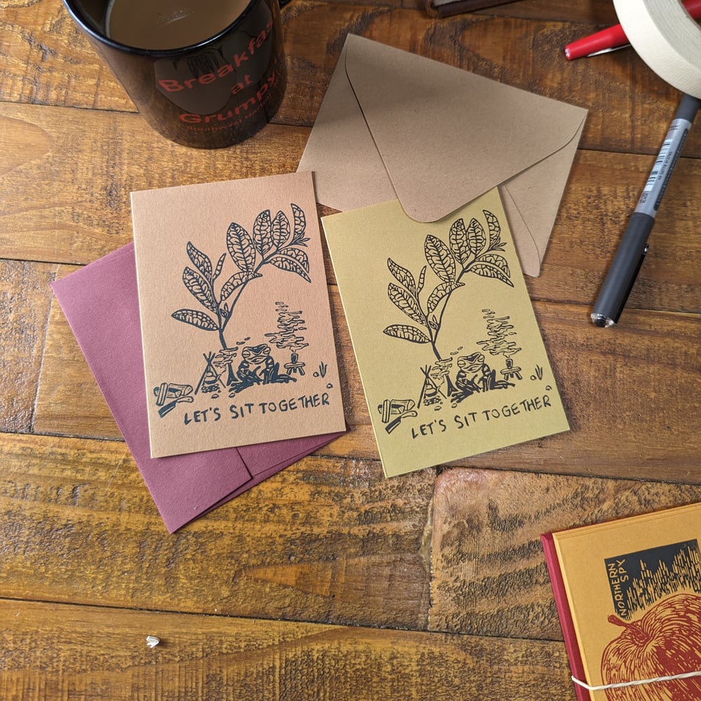 Image of Spring Peeper Tea Drinker 4Bar card