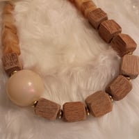 Image 2 of CHUNKY IVORY BROWN WOOD