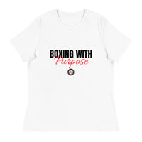 Image 2 of Women's Boxing with Purpose(black logo) Relaxed T-Shirt