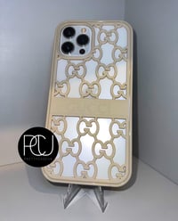 Cream GG Hollow Iphone Case 