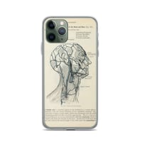 Image 4 of Antique Bookpage Detailed Anatomical Illustration Human Head Clear Case for iPhone®