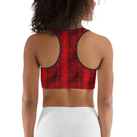 Image 3 of BOSSFITTED Red Snake Skin Sports Bra