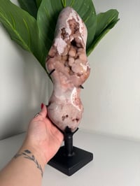 Image 8 of GROOVY AND BUBBLY PINK AMETHYST FREEFORM ON CUSTOM STAND -BRAZIL-