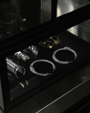 Image of BDODI - Snake Hoops (Silver)