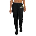 Women's Black Joggers with Olive Logo