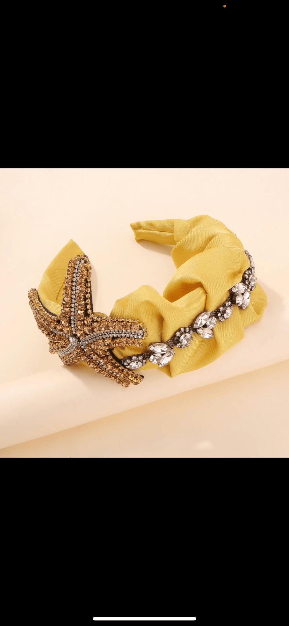 Image of Starfish Headband Hair Accessories Satin with Glass Rhinestone Hairband