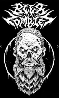 Image 3 of Beer Zombies - Metal Logo Zip Up Hoodie 