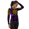 BOSSFITTED Black Purple and Gold Women's Rash Guard