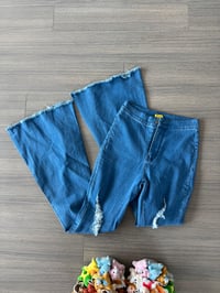 Image 1 of blue ripped jeans (sz small)