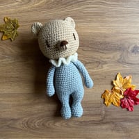 Image 1 of Crochet blue baby bear doll