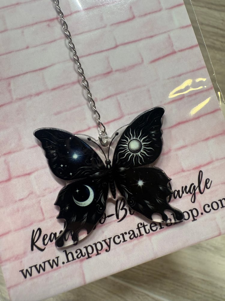 Image of Ready-To-Bead Dangle - Black Butterfly 1 (SILVER)